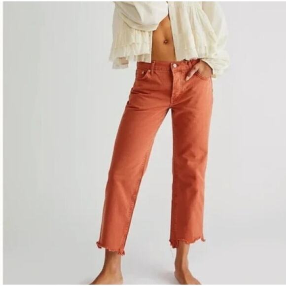 We The Free Maggie Mid Rise Straight‎ Denim Jeans Size 27 - Picture 1 of 9